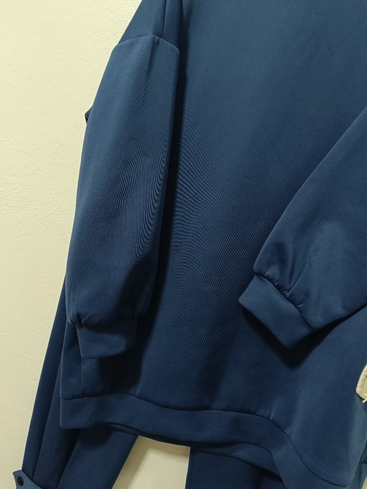 Kadın Mavi Rahat Kesim Sweatshirt ve pantolon - Görsel 5