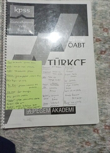 Türkçe ÖABT pegem notu