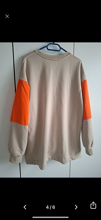 s Beden camel Renk Twist yırtmaçlı sweatshirt