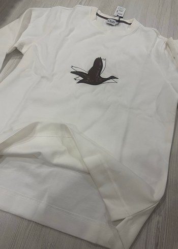 Baskılı Beyaz Erkek Sweatshirt - Görsel 3