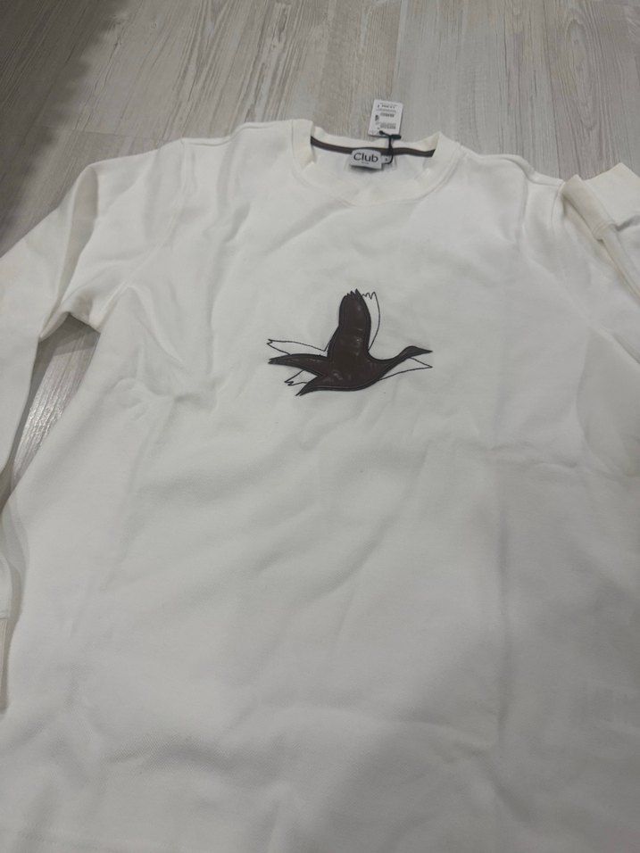 Baskılı Beyaz Erkek Sweatshirt - Görsel 2