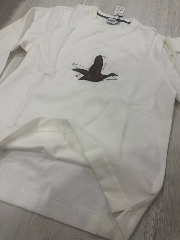 Baskılı Beyaz Erkek Sweatshirt - Görsel 3