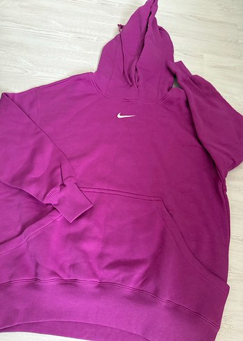 Mor Nike Kapüşonlu Oversize Sweatshirt - Görsel 2