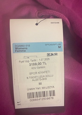 Mor Nike Kapüşonlu Oversize Sweatshirt - Görsel 5
