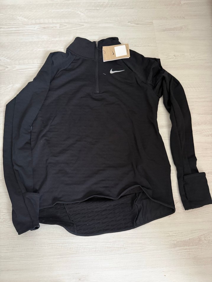 Nike Siyah Yarım Fermuarlı Spor Sweatshirt - Görsel 2
