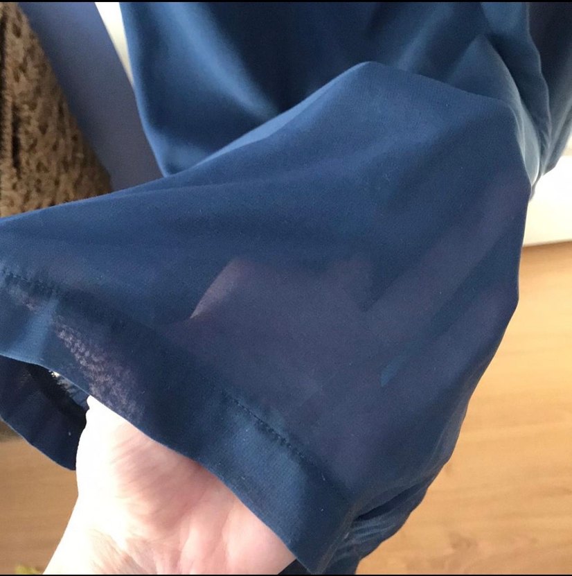 Kadın Lacivert Şifon Tulum - Görsel 2