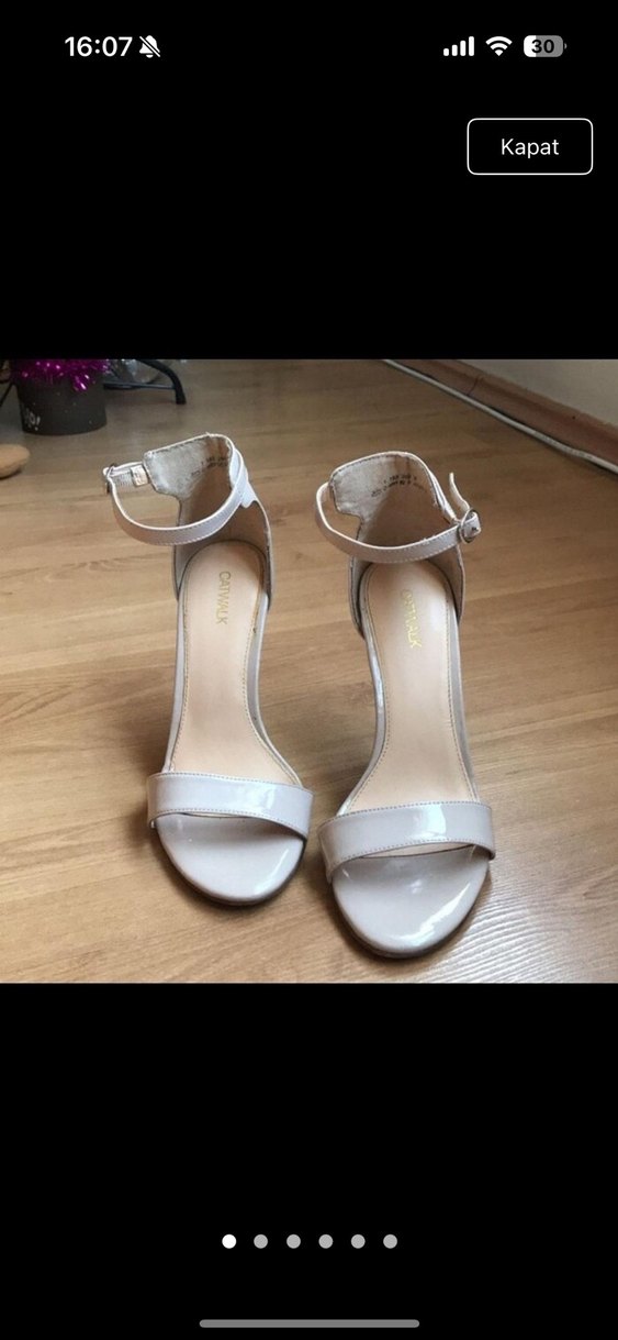 Bej Topuklu Ayakkabı - Görsel 2