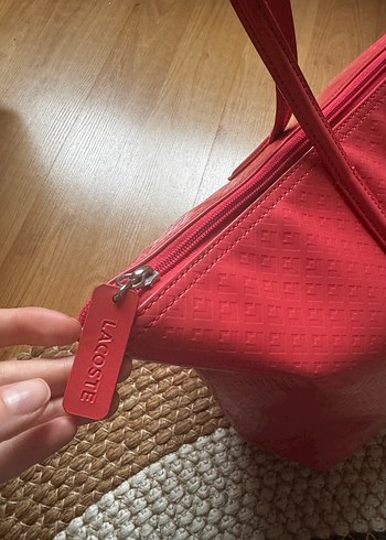 Pembe orijinal lacoste çanta - Görsel 4