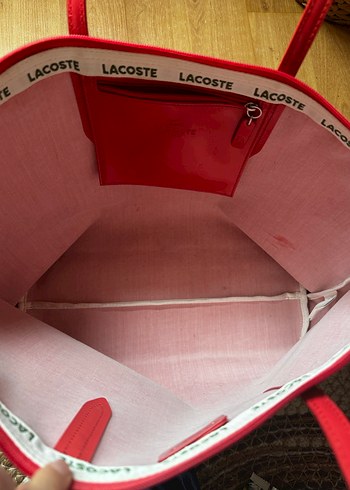 Pembe orijinal lacoste çanta - Görsel 3