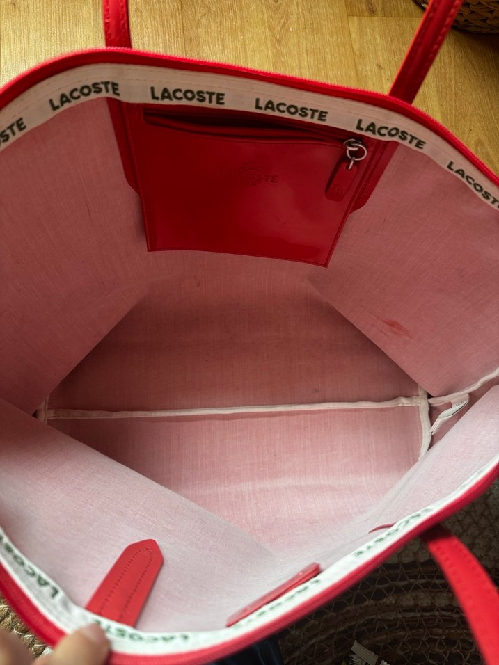 Pembe orijinal lacoste çanta - Görsel 3