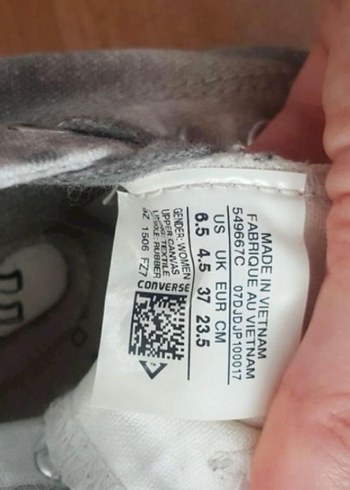 Gri Batik Desenli Converse - Görsel 4