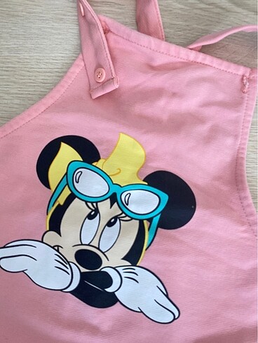 LC Waikiki Mickey pembe elbise