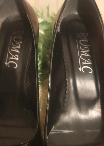 Siyah Rugan kısa topuklu ayakkabi - Görsel 7