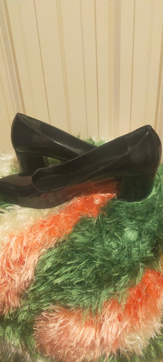 Siyah Rugan kısa topuklu ayakkabi - Görsel 2