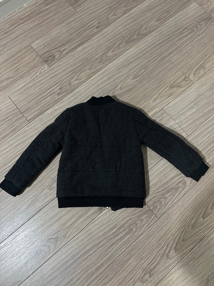 Gri Erkek Çocuk Örgü Yün Ceket - Görsel 2