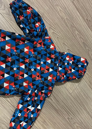 Erkek Çocuk Kapüşonlu Desenli Ceket - Görsel 3