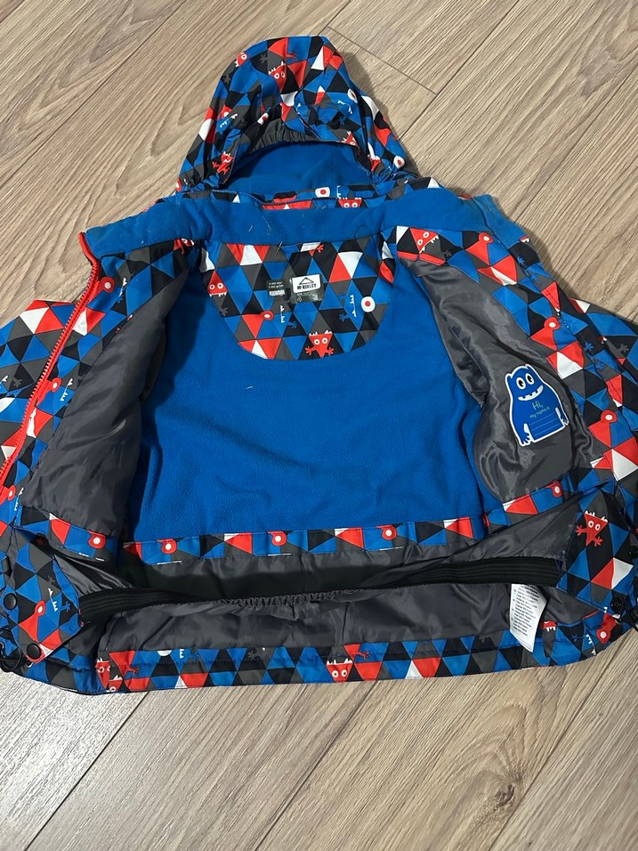 Erkek Çocuk Kapüşonlu Desenli Ceket - Görsel 2