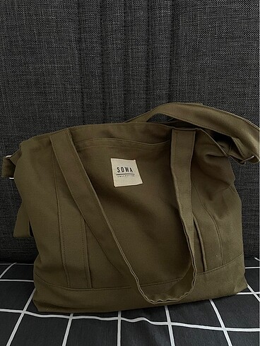 Diğer sowa collection haki kanvas tote bag