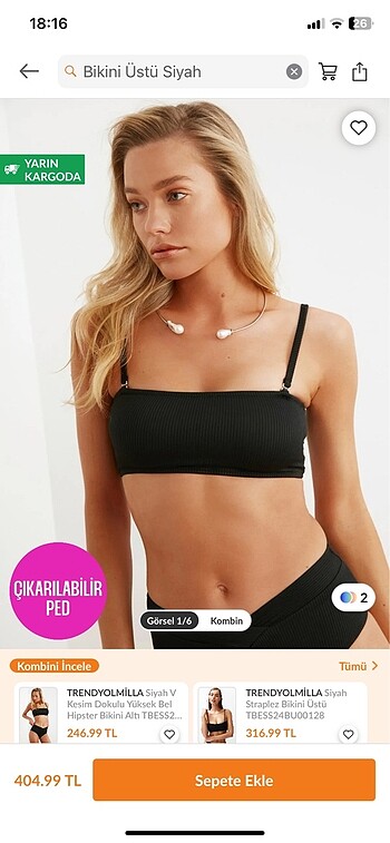 Milla bikini üstü