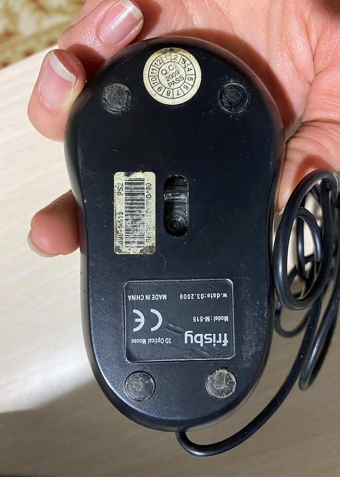 Gri kablolu mouse - Görsel 2