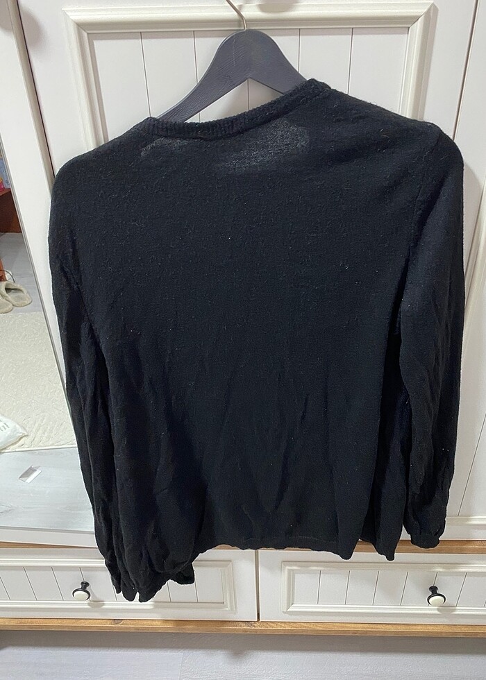 Mudo siyah triko hırka - Görsel 3