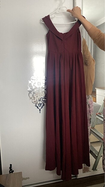 Deniz butik bordo abiye - Görsel 2