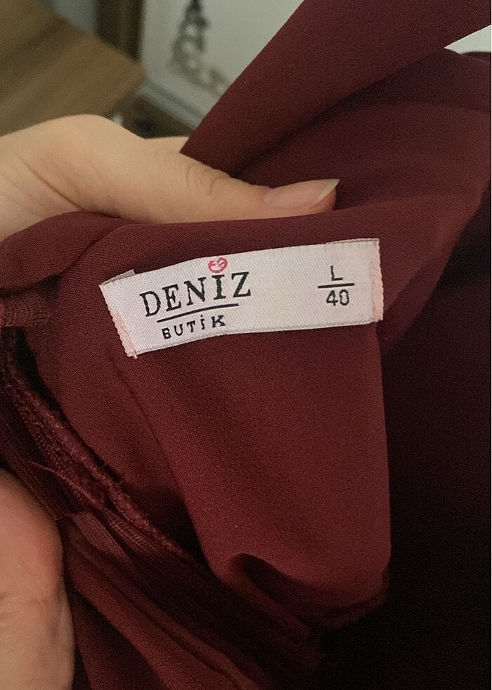 Deniz butik bordo abiye - Görsel 3