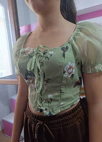 Sheinside Shein crop bluz