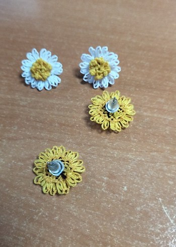  Beden çeşitli Renk Çiçek Motifli Mini iğne oyası Küpe