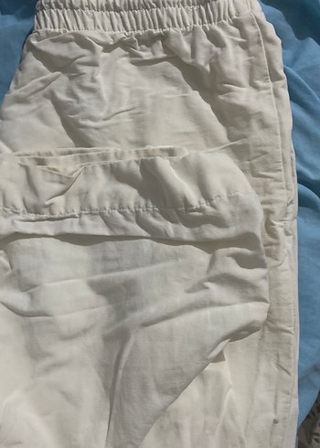 Beyaz Salaş Midi Keten Kadın Pantolon