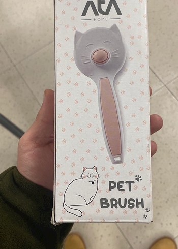 Bej Pastel Kedi Tüy Fırçası - Görsel 2