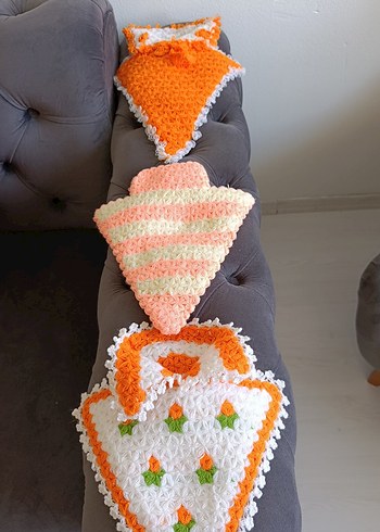 Renkli El Örgüsü Banyo Süngeri Seti - Görsel 2