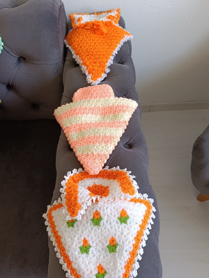 Renkli El Örgüsü Banyo Süngeri Seti - Görsel 2