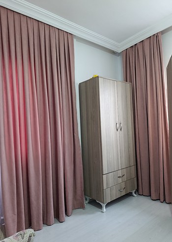 Bej Modern Düz Fon Perde - Görsel 2