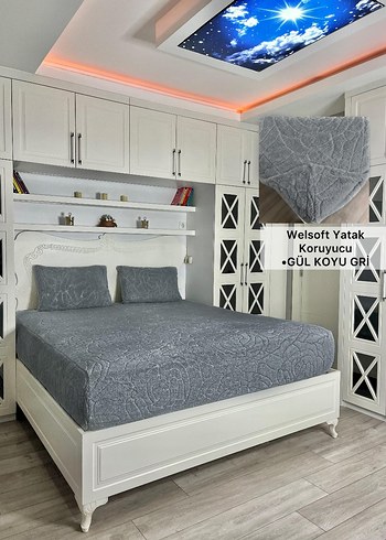 Gri Zigzag Desenli Welsoft Yatak Koruyucu - Görsel 6