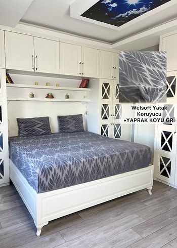 Gri Zigzag Desenli Welsoft Yatak Koruyucu - Görsel 9