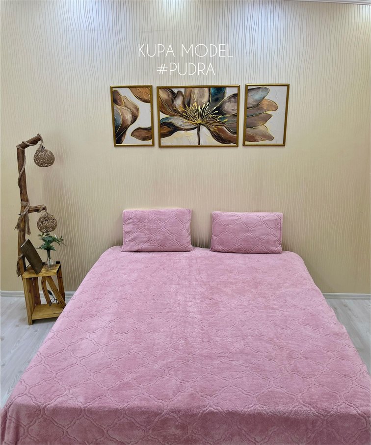 Pudra Renkli Baklava Modeli Nevresim Takımı - Görsel 4