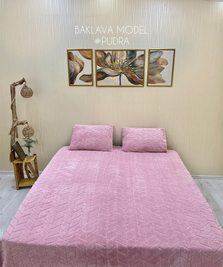 Pudra Renkli Baklava Modeli Nevresim Takımı - Görsel 2