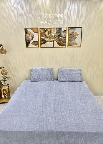 Gri Baklava Desenli Yumuşak Nevresim Seti - Görsel 6