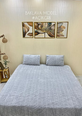 Gri Baklava Desenli Yumuşak Nevresim Seti - Görsel 4