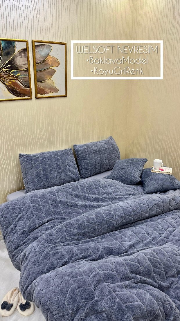 Gri Zebra Desenli Yumuşak Nevresim Seti - Görsel 4