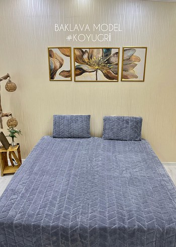 JELSOFT Koyu Gri Baklava Desenli Nevresim Takımı - Görsel 2