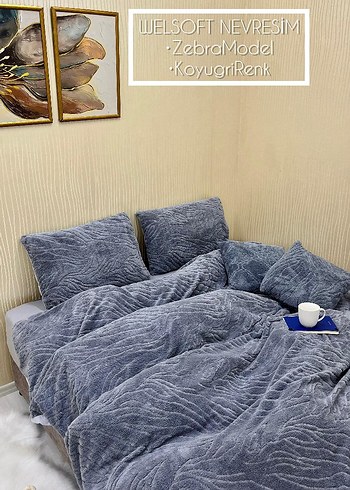 JELSOFT Koyu Gri Baklava Desenli Nevresim Takımı - Görsel 4