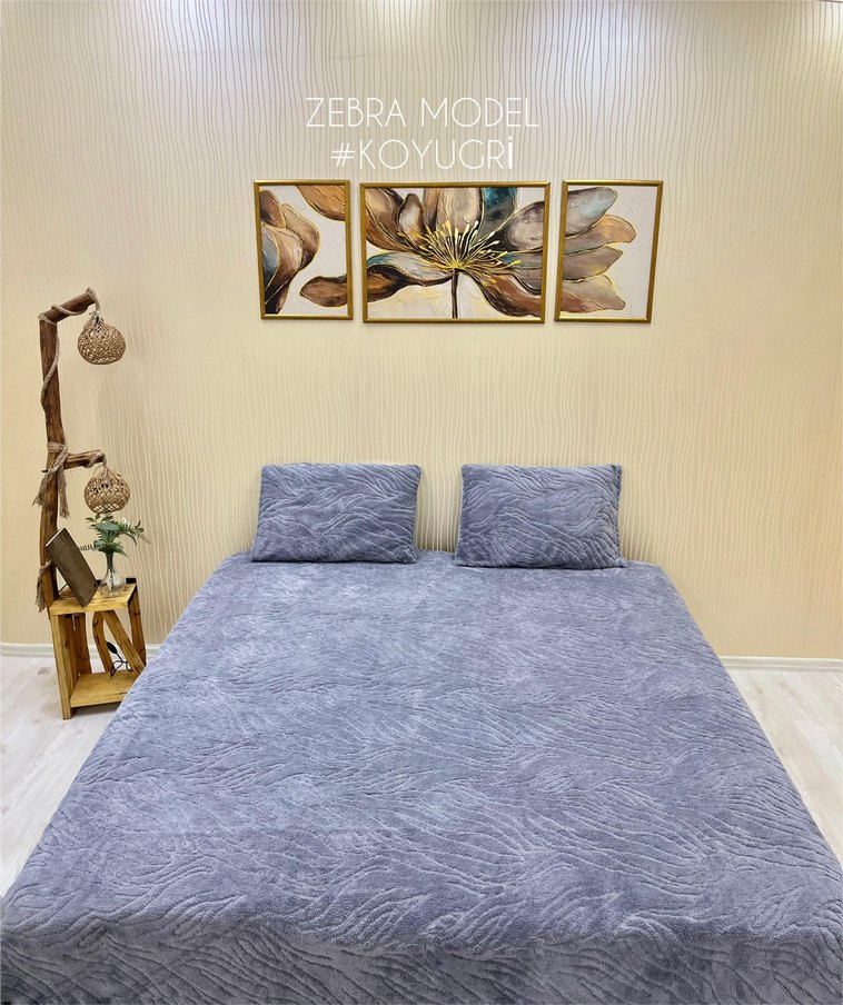 JELSOFT Koyu Gri Baklava Desenli Nevresim Takımı - Görsel 5