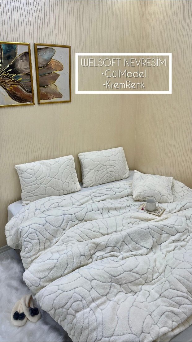 Beyaz Çocuk Yatak Örtüsü ve Yastık Kılıfı - Görsel 3