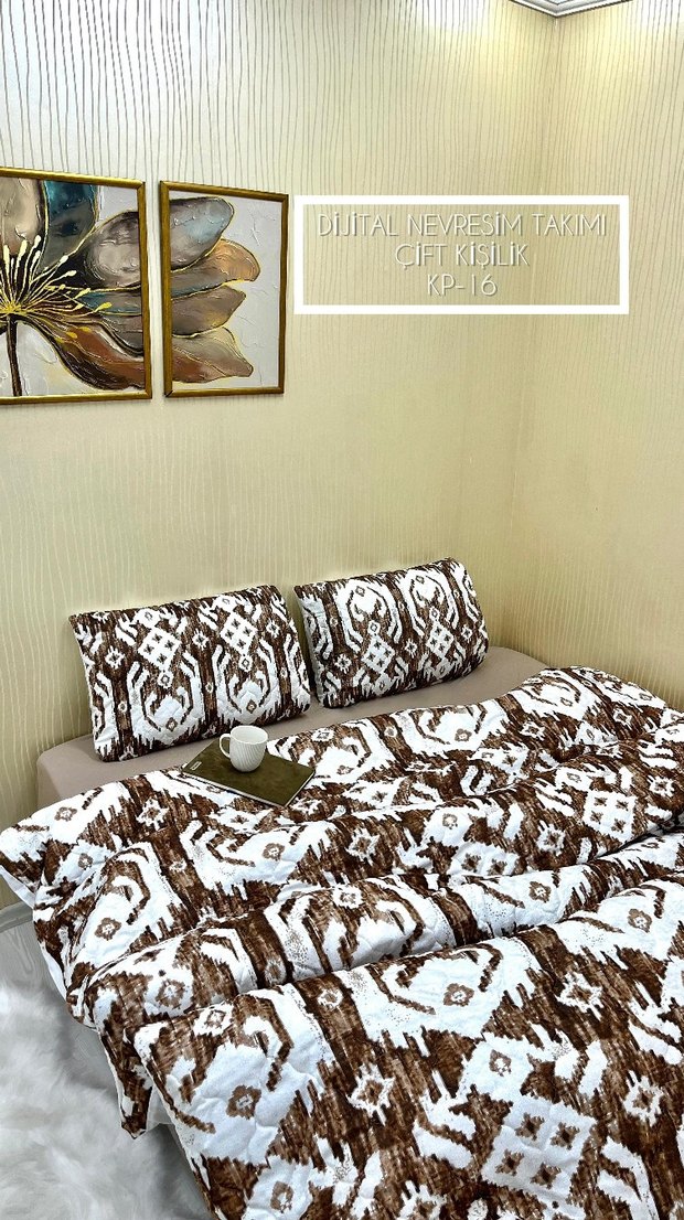 Parlak Mavi Batik Çift Kişilik Nevresim Takımı - Görsel 4