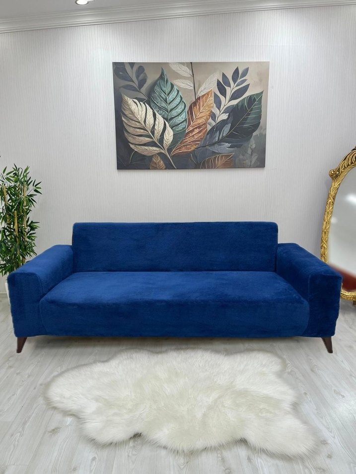 Mor Kadife Modern Koltuk Örtüsü - Görsel 5