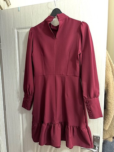 34 Beden Bordo elbise