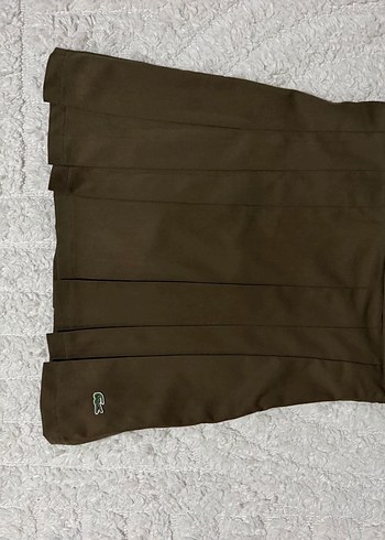 Lacoste Koyu Haki Pileli Etek