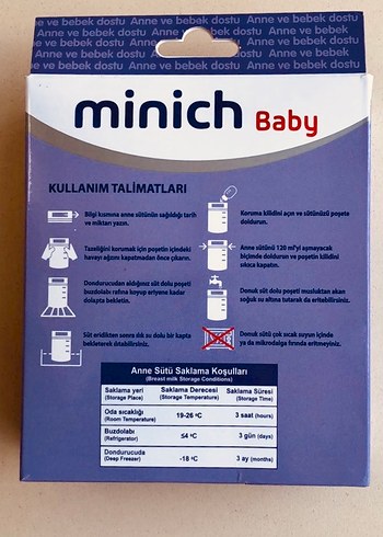 Minich baby Anne Sütü Saklama Poşeti - Görsel 2